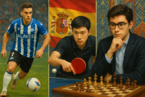 Futbolista, jugador de tenis de mesa y ajedrecista